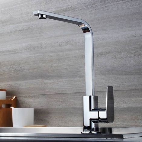 Torneira Slim Alta Luxo Bancada Cromada Cozinha Banheiro Monocomando