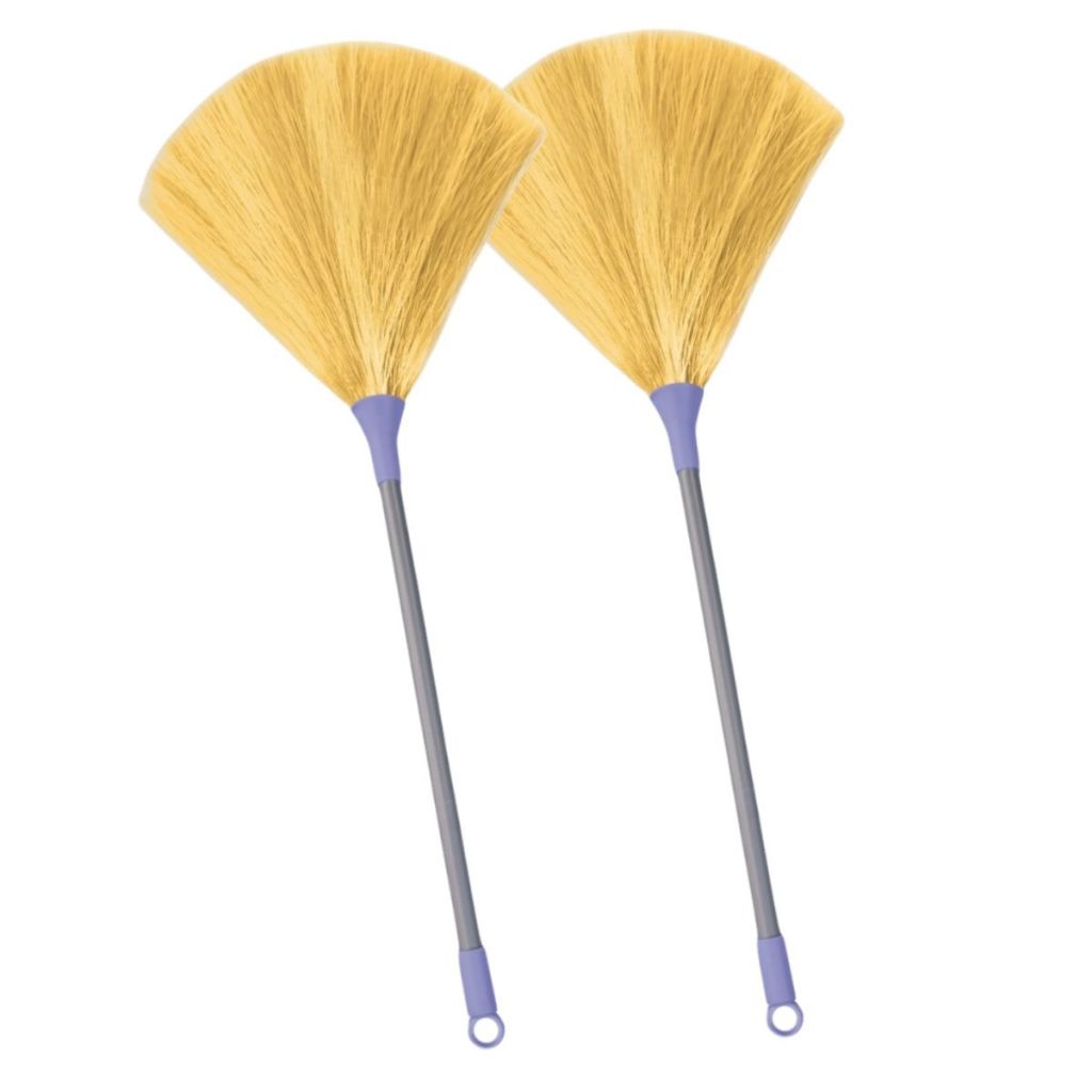 Kit 2 Espanadores Pó Fibra 30 Cm Limpa Poeira Moveis Casa