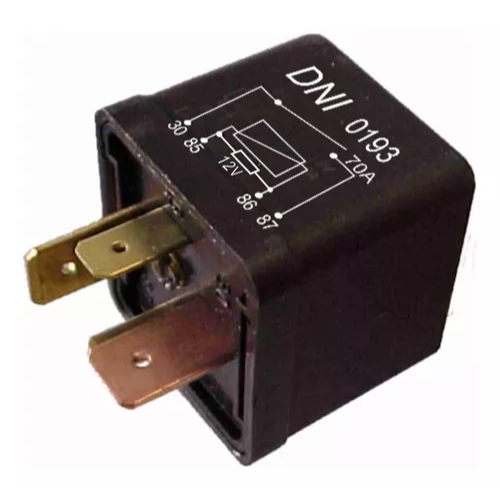 Rele Auxiliar 4 Term. 12v 70a S/suporte Preto