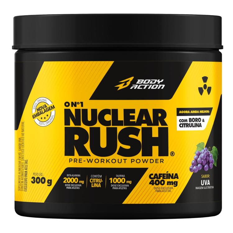 Nuclear Rush BodyAction 100g sabor UVA
