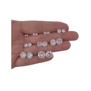 Brinco Zircônia Ponto de Luz Redondo | Prata 925 Legítima em Oferta na Shopee