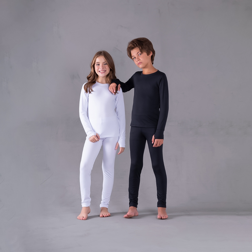 Kit 2 Conjunto Térmico Peluciado Infantil Flanelado Juvenil Menina Menino unissex Segunda Pele · foto 2