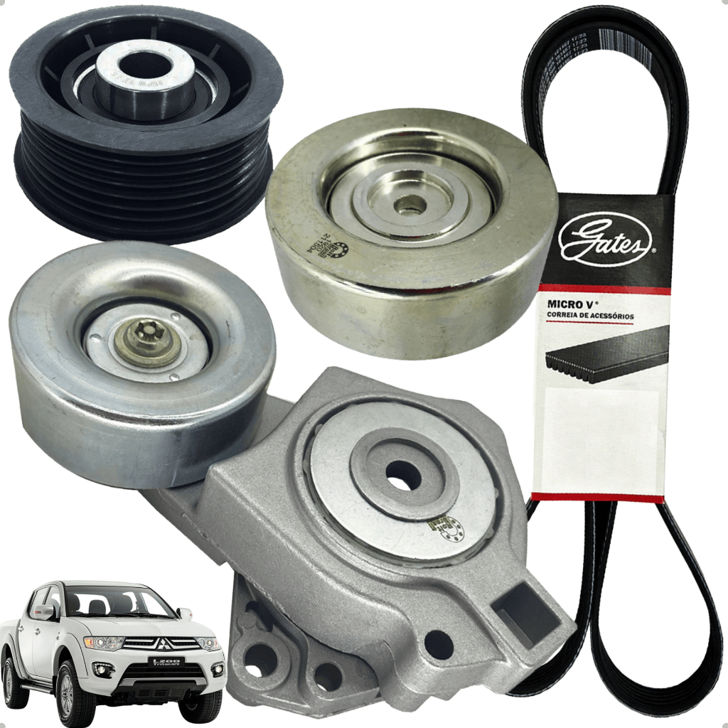 Imagem Kit Correia Alternador + Tensor L200 3.5 24v V6 2008 2009 2010 2011 2012 2013 2014 2015 2016 2017
