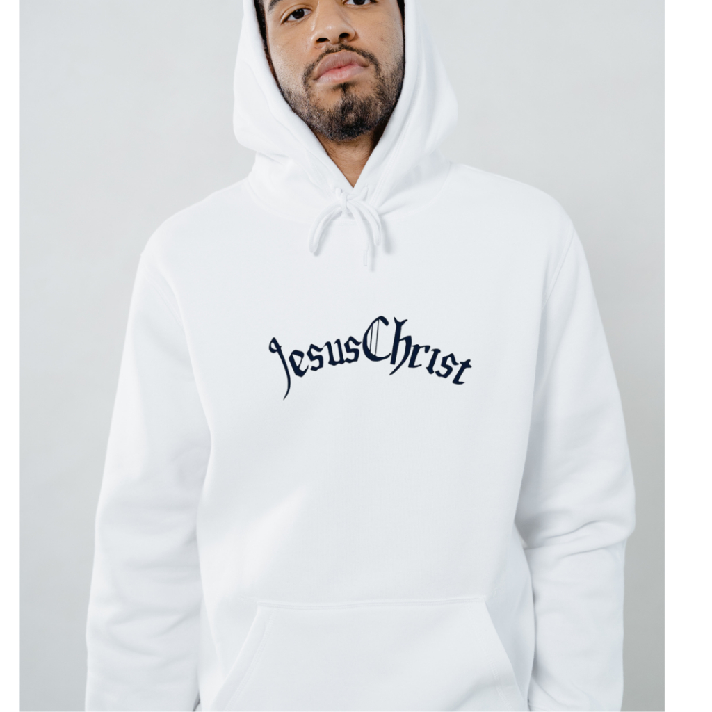 Blusa de Frio Unissex Estampado Branco Moletom Canguru Liso Flanelado