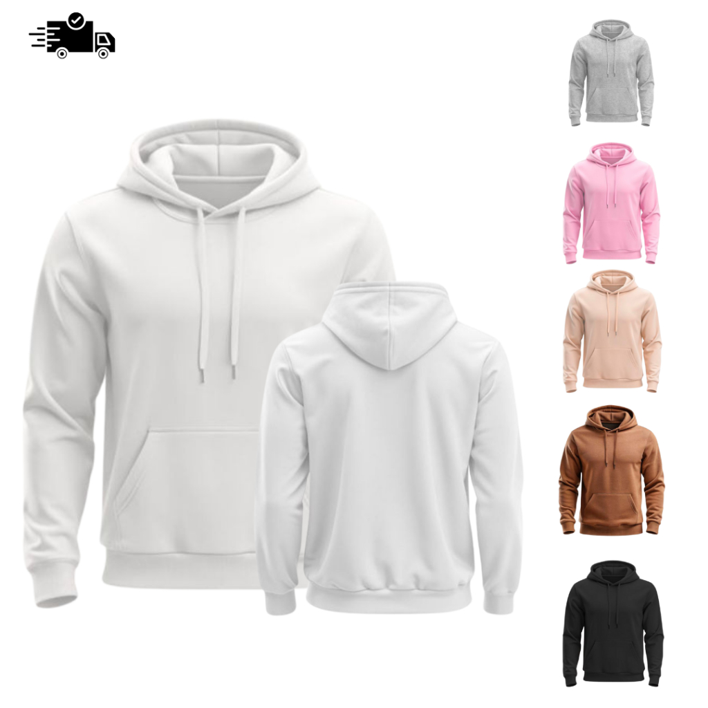 Moletom Canguru Com Capuz Unissex Blusa de Frio Lisa Conforto e Qualidade Algodão