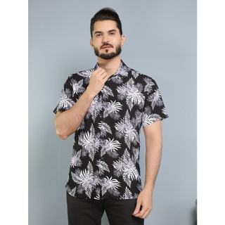 YLF MODA Camisa Masculina Manga Curta Florida Floral Verão Praia 2
