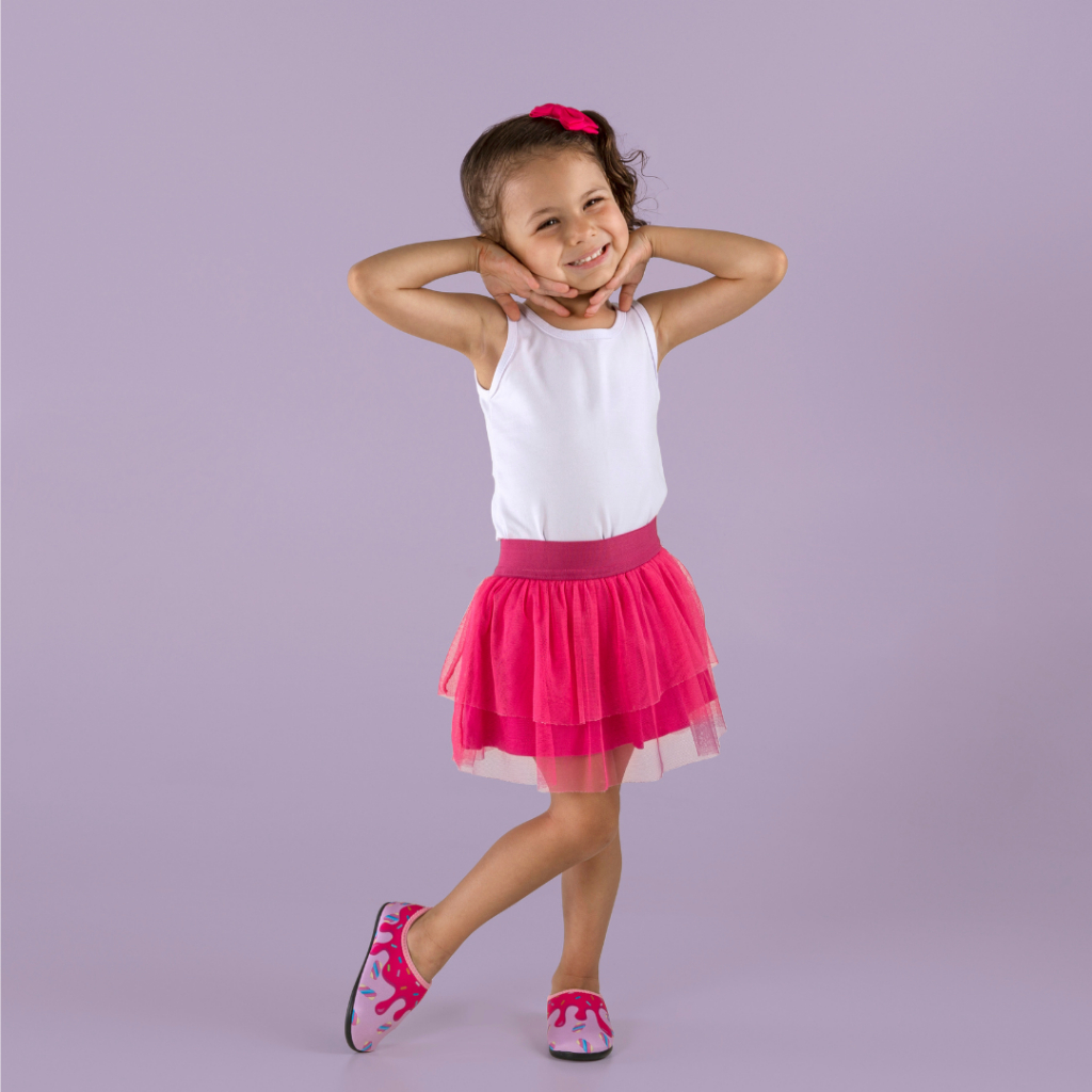 Kit 2 Sapatilha Lisa Infantil Menina Aquática Antiderrapante Piscina Praia Meia Duck Way Calce Fácil
