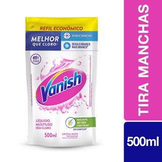 Tira Manchas Vanish Líquido Crystal White para roupas brancas Refil Econômico 500ml em Oferta na Shopee
