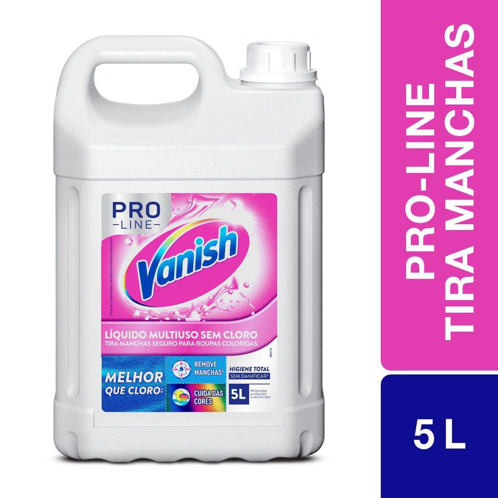 Tira Manchas Vanish Líquido Multiuso para Roupas Coloridas Pro Line 5L em Oferta na Shopee