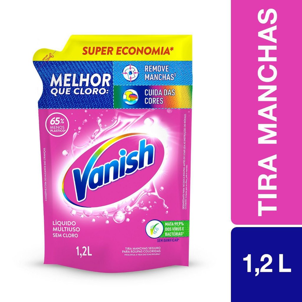 Tira Manchas Vanish Líquido Multiuso para roupas coloridas  1,2L - Home & Living