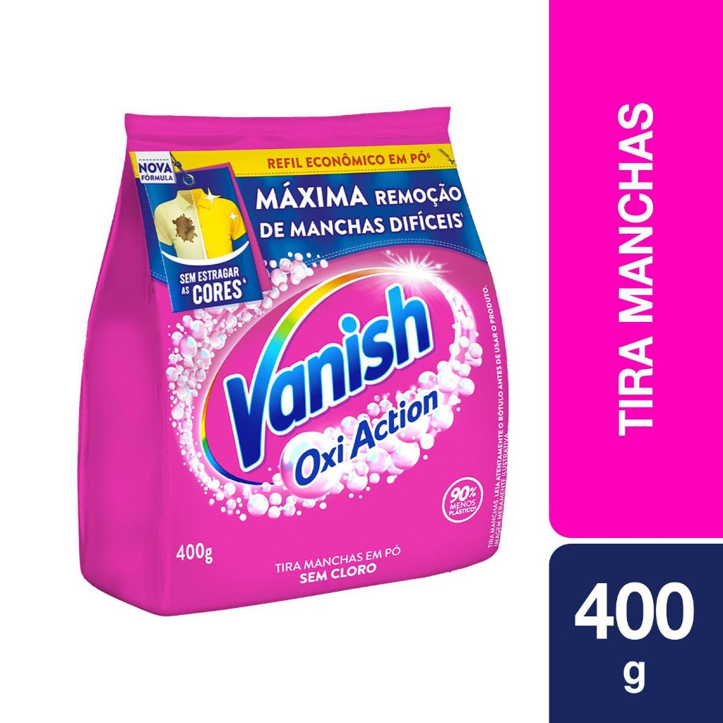 Tira Manchas Vanish em Pó Oxi Action para roupas coloridas Refil  400g - Home & Living