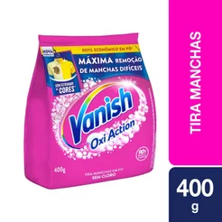 Tira Manchas Vanish em Pó Oxi Action para roupas coloridas Refil 400g