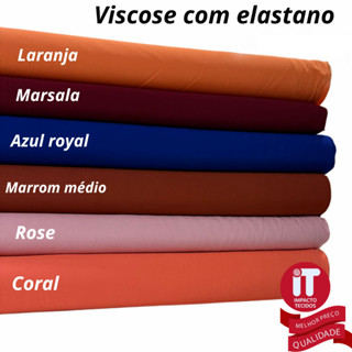 Tecido Viscose Com Elastano 3m x 1,42 mt 97% Viscose 3% Elastano em Oferta na Shopee