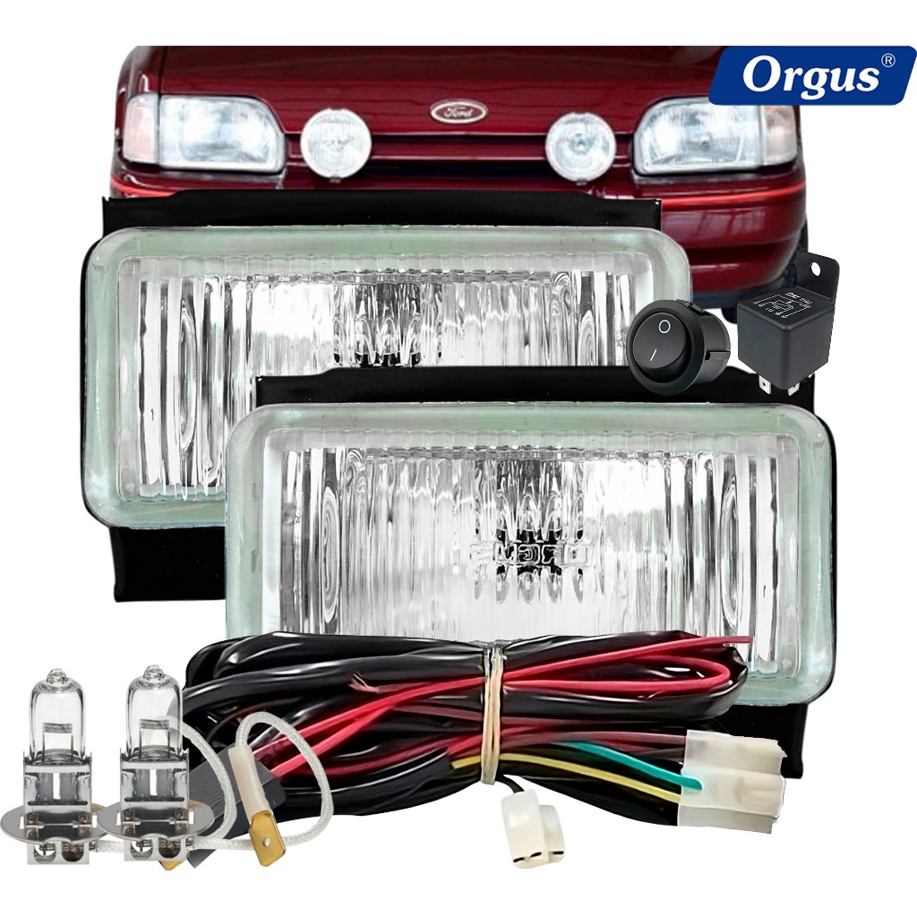 Farol Milha Escort Verona 87 88 89 90 a 93 Apollo Lente Vidro Orgus Completo Lâmpadas Halógenas