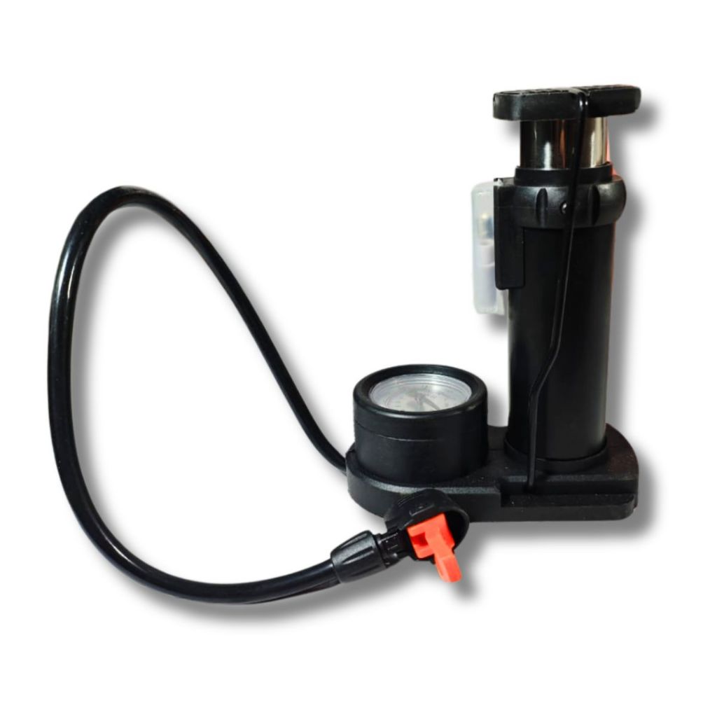 Mini Bomba de Pé Manual com Manômetro Bestfer