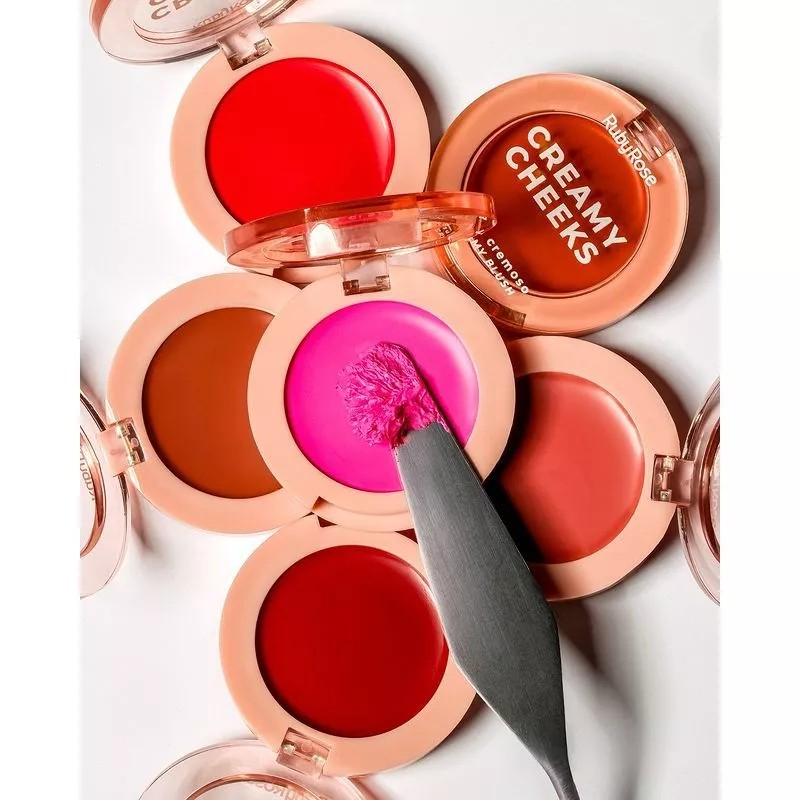 LANÇAMENTO Blush Cremoso Creamy Cheeks Linha Rosa by Ruby Rose em Oferta na Shopee