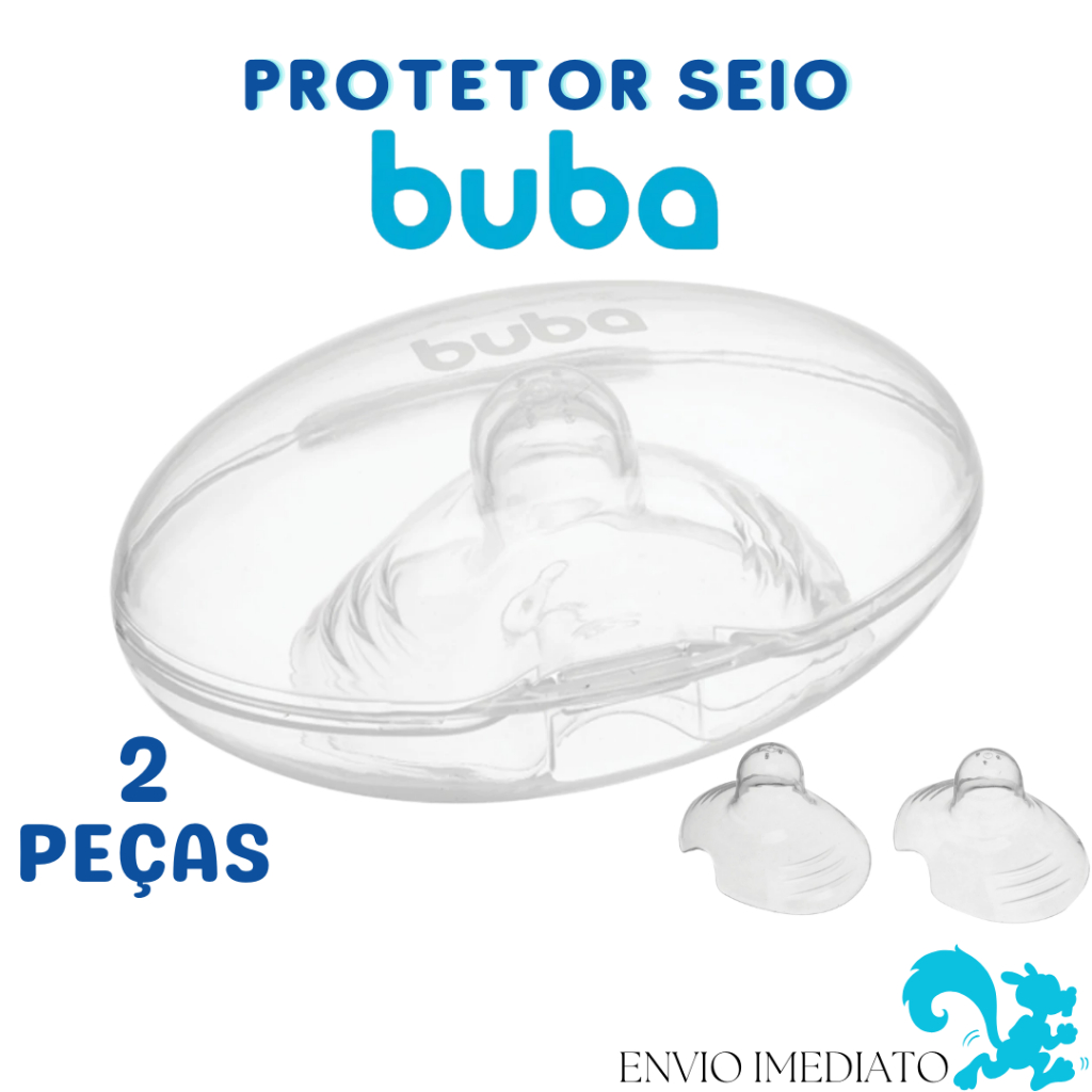 Protetor Silicone seio Para amamentação Mamilo Bico Seio Peito Original Buba 2 unidades em Oferta na Shopee