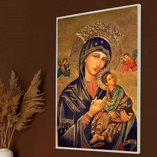 Quadro Nossa Senhora Perpétuo Socorro P/ Casa Parede Canvas