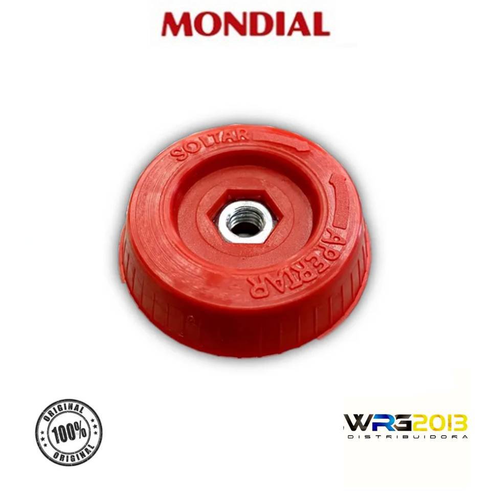 Trava/Calota Da Hélice Ventilador Mondial Polishop 30/40/50cm Vermelha Red Line