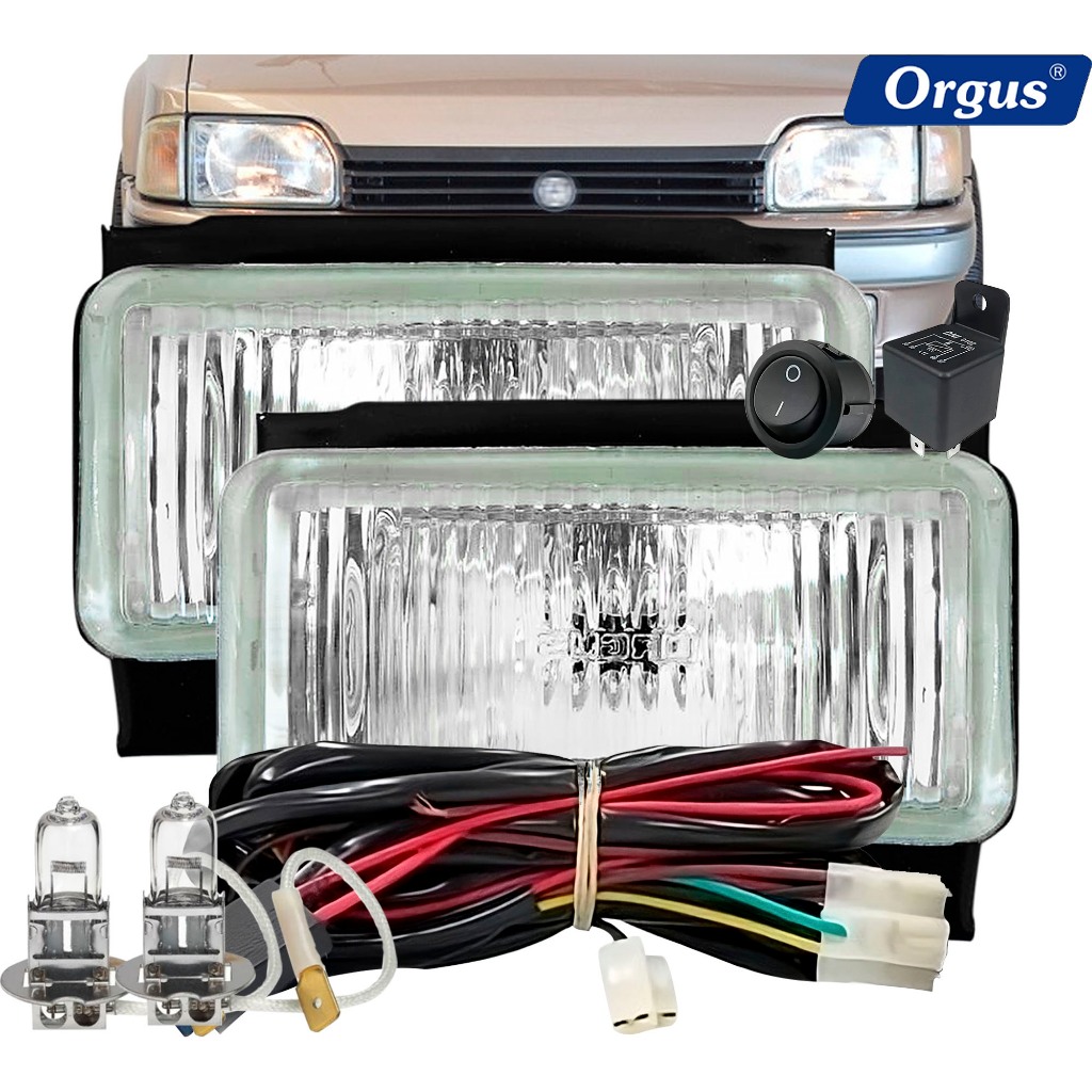 Farol Milha Apollo 90 91 92 Escort Verona Lente De Vidro Orgus Completo com Lâmpadas Halógenas