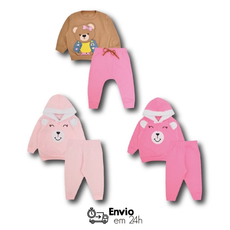 Conjunto Moletom Menina Inverno em Oferta na Shopee