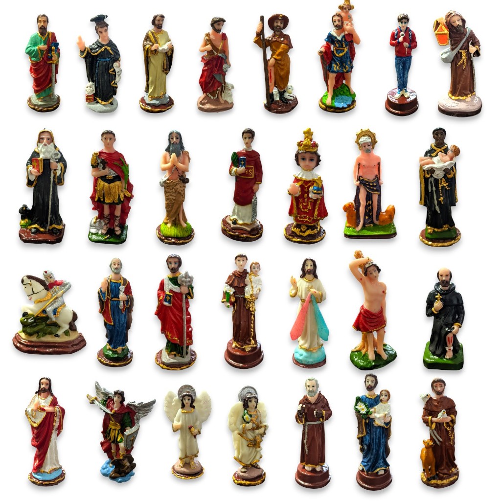 Imagens de Santos Miniaturas Diversos Resina - Modelos Masculinos em Oferta na Shopee
