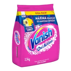 Tira Manchas Vanish em Pó Oxi Action para roupas coloridas Refil 2,5kg