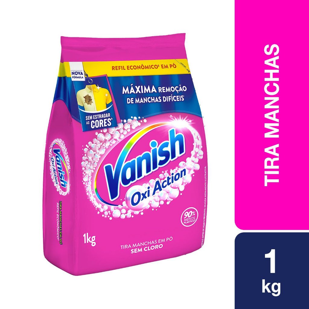 Tira Manchas Vanish em Pó Oxi Action para roupas coloridas Refil  1kg - Home & Living