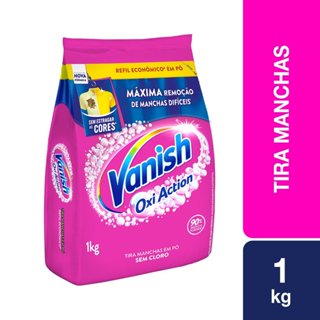 Tira Manchas Vanish em Pó Oxi Action para roupas coloridas Refil  1kg em Oferta na Shopee