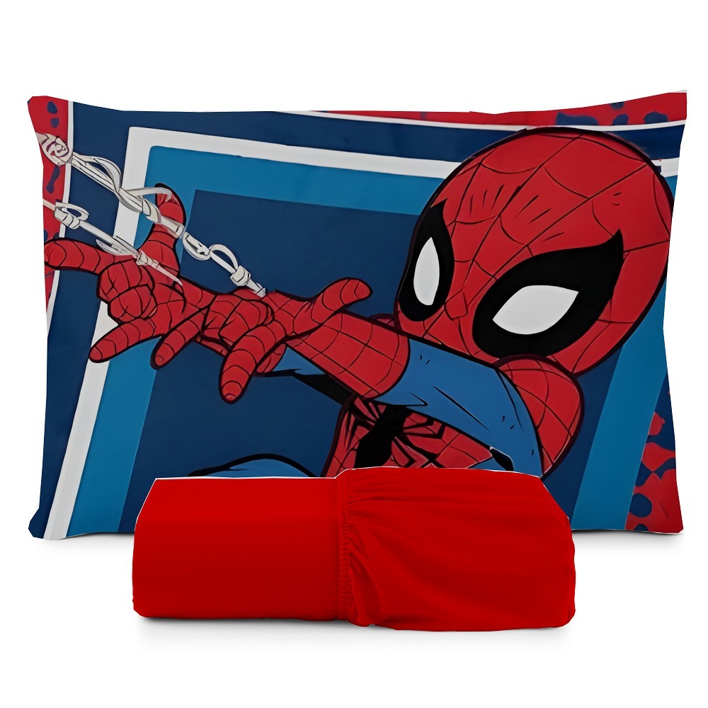 JOGO DE LENÇOL INFANTIL SOLTEIRO HOMEM ARANHA SPINDER MAN LENÇOL DE ELASTICO