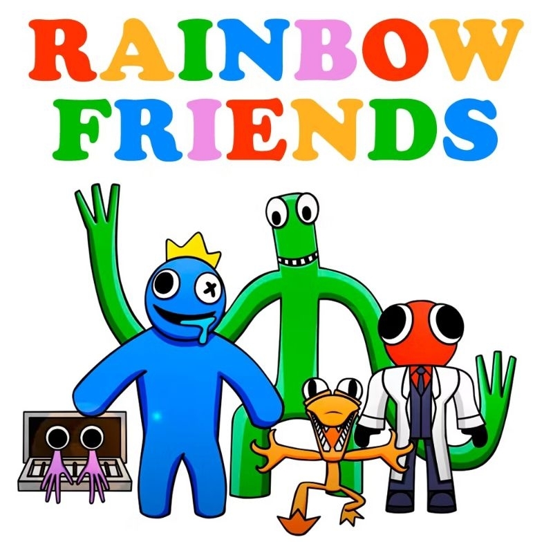 Kit 54 Desenho de Rainbow Friends para colorir em Folha A4