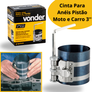 Cinta Aneis Pistao 53 a 125mm ~ 3 Polegadas 75mm alt Vonder Cinta Aneis Pistao Bloco Motor Camisa Carro Moto em Oferta na Shopee