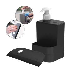 Kit de Cozinha Porta Detergente + Rodinho de Pia Sabão Sabonete Liquido Rodo e Esponja Bucha 500ml em Oferta na Shopee