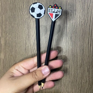 Kit Volta As Aulas De  2 Lápis Faber Castell com ponteira Times - São Paulo em Oferta na Shopee