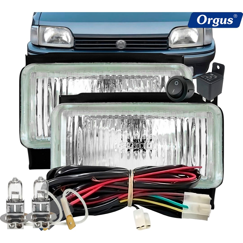 Farol Milha Apollo 87 88 89 a 93 Escort Verona Lente De Vidro Orgus Completo com Lâmpadas Halógenas