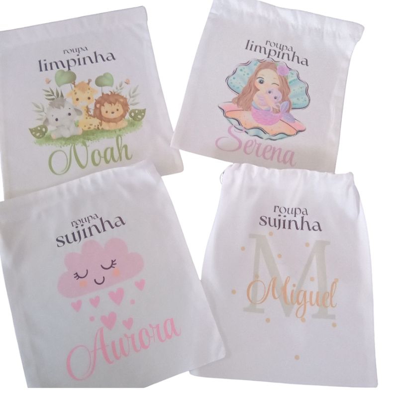 saquinho organizador escolar roupa suja personalizado com nome, kit saquinho roupa limpa,suja, sacolinhas personalizadas saquinho organizador escolar roupa suja personalizado com nome, kit saquinho roupa limpa,suja, sacolinhas personalizadas