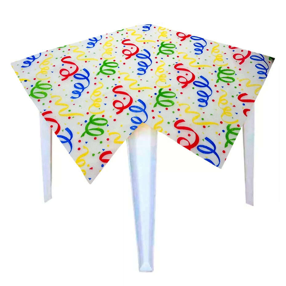 Toalhas de mesa 70X70  - CARNAVAL SERPENTINA CONFETE de 5 a 20 unidades