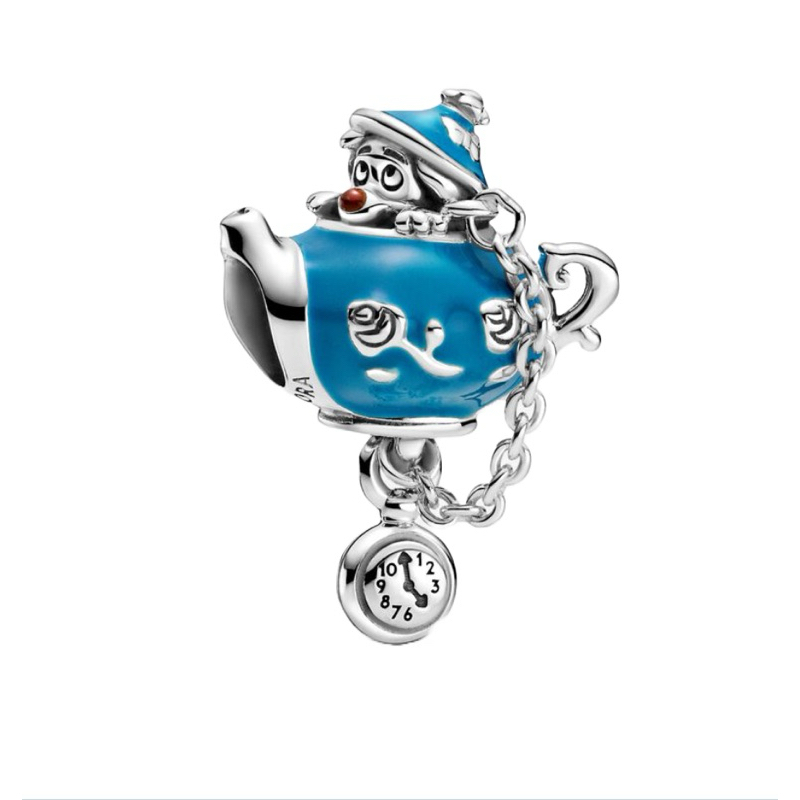 Charm Bule Alice No Pais Das Maravilhas - Prata 925