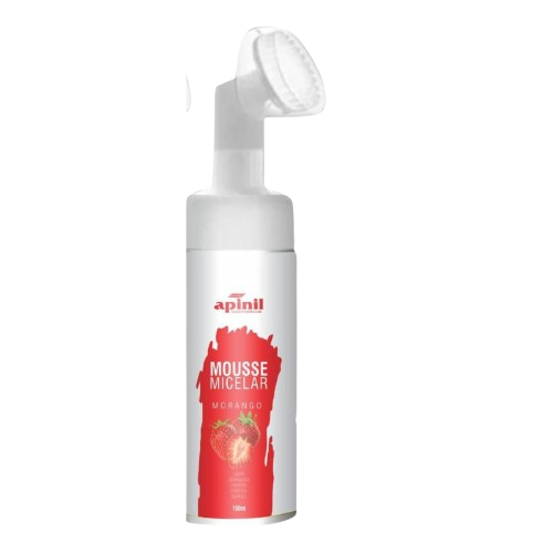 Mousse Micelar Morango 150ml Apnil - Espuma pra Limpeza facial