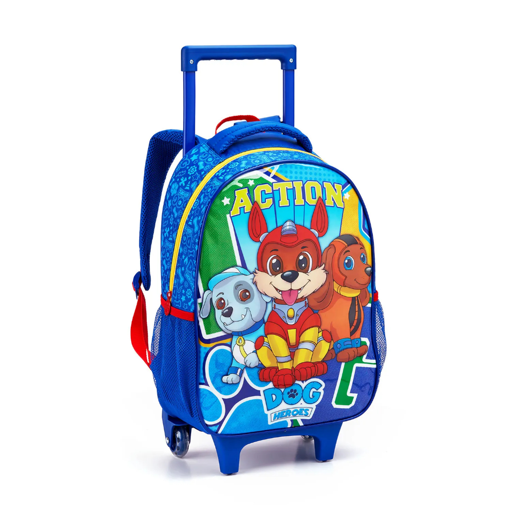 MOCHILA DE RODINHAS DOG HEROES AZUL - SEANITE