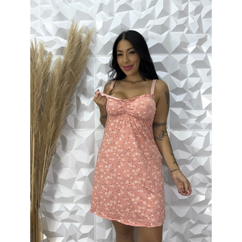 Camisola Amamentação Suede Pós Parto Djl em Oferta na Shopee