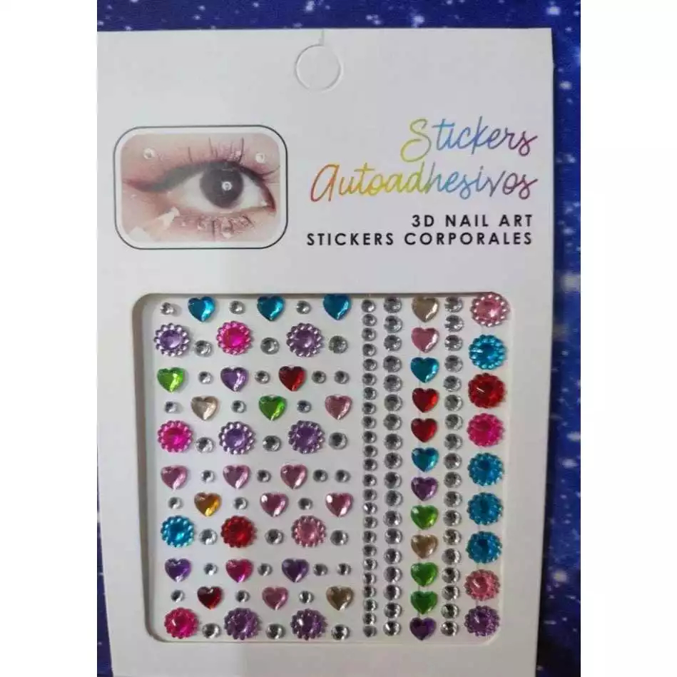 Sombra Autoadesiva Fashion Com Strass/Maquiagem Para Olhos , Rosto/Meninas Vidros De Diamante De Cristal Adesivo em Oferta na Shopee