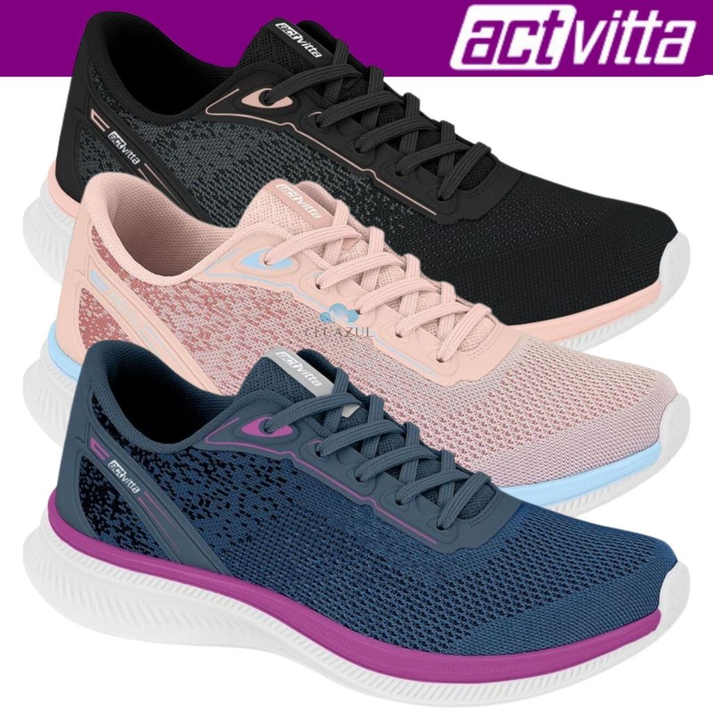 Tênis Feminino Actvitta Esportivo Sleek Australia Dia a Dia Conforto em Oferta na Shopee