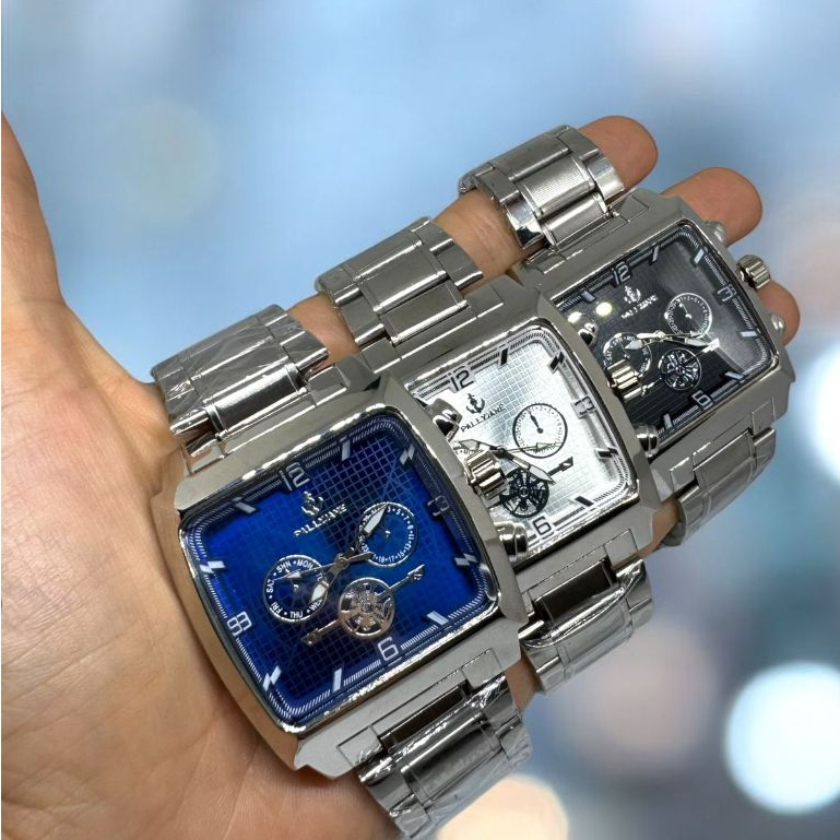 Relógio Masculino Pallyjane Quadrado A Prova d'água Aço Luxo Presente Pra Homem M57 em Oferta na Shopee