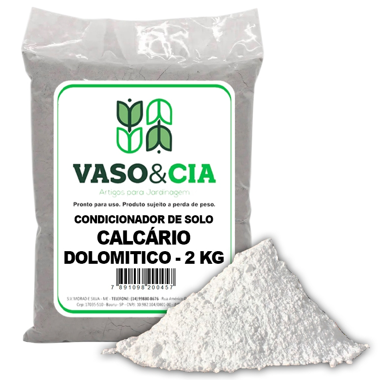 Condicionador de Solo Calcário Dolomítico Fertilizante Correção de Solo Agrícola e Jardinagem - 2 kg