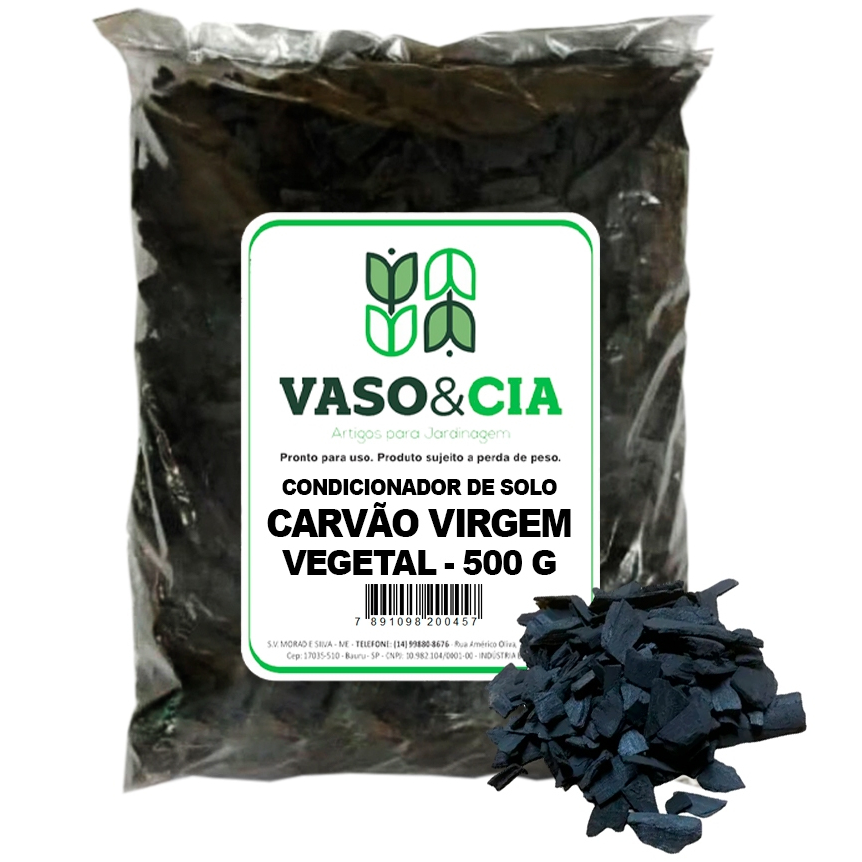 Carvão Vegetal Virgem Triturado - Substrato para Orquídea, Rosa do Deserto e Outras Plantas - 500g em Oferta na Shopee