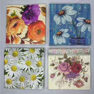 Guardanapo de Papel de Flores Decoupage Luxo Margarida Descartável Decorativo em Oferta na Shopee