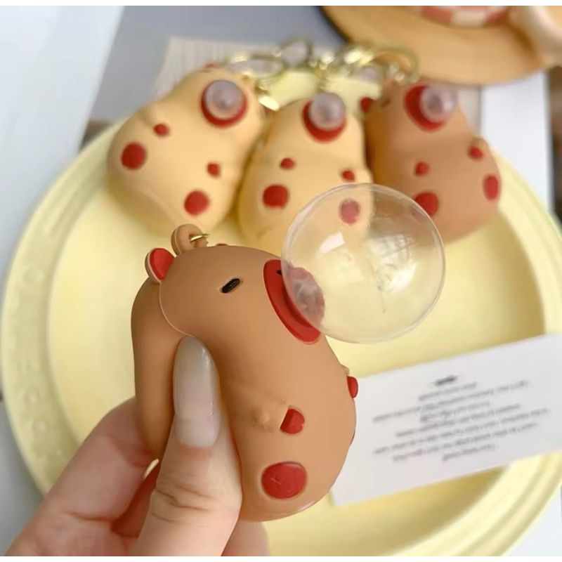 Lançamento Chaveiro Capivara De Silicone Bolha De Chiclete Fofo em Oferta na Shopee