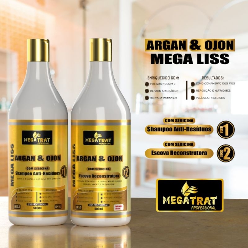Escova Progressiva 2x500g Sem Formol Argan e Ojon