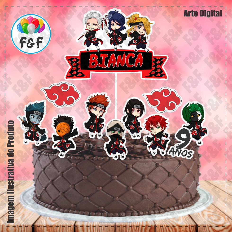 Bolo Naruto Akatsuki: Onde Comprar | BuscaProdutos